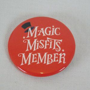 Magic Misfits Member Pin Back Button Round Red Neil Patrick Harris Book Series